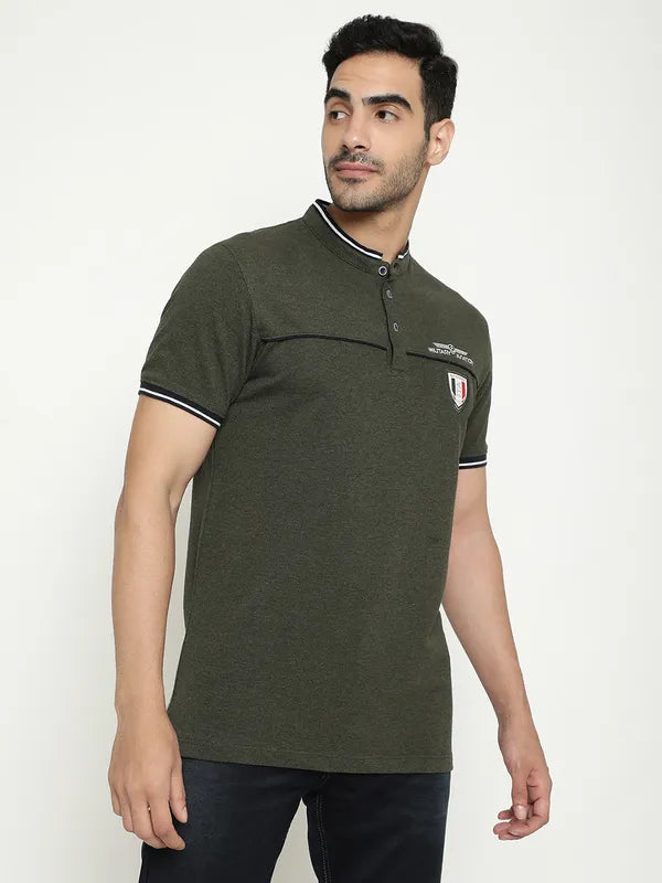 Octave Henley Neck Cotton T-Shirt