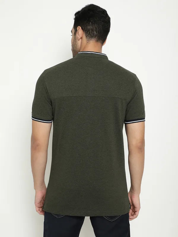 Octave Henley Neck Cotton T-Shirt