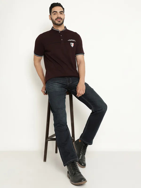 Stand Collar Polo T-Shirt