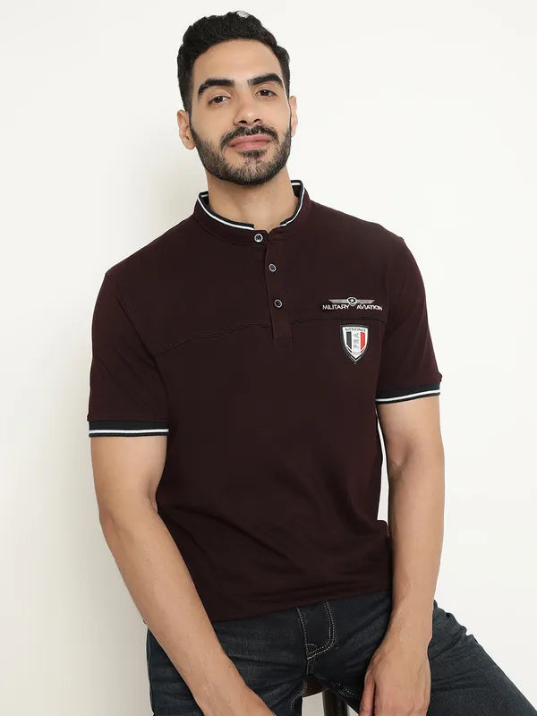 Stand Collar Polo T-Shirt