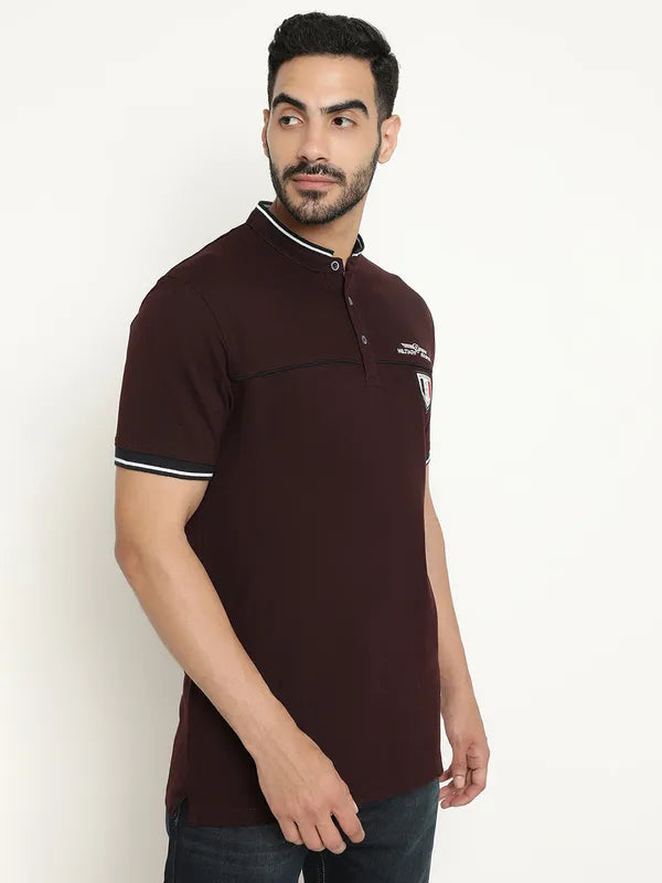 Stand Collar Polo T-Shirt