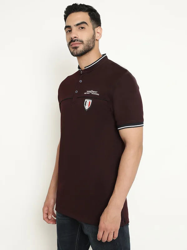 Stand Collar Polo T-Shirt