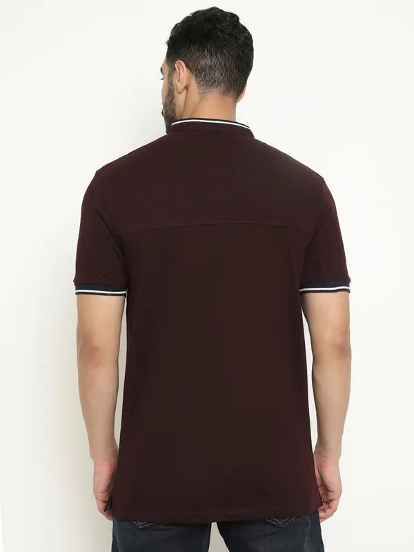 Stand Collar Polo T-Shirt
