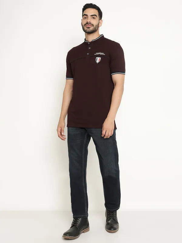 Stand Collar Polo T-Shirt