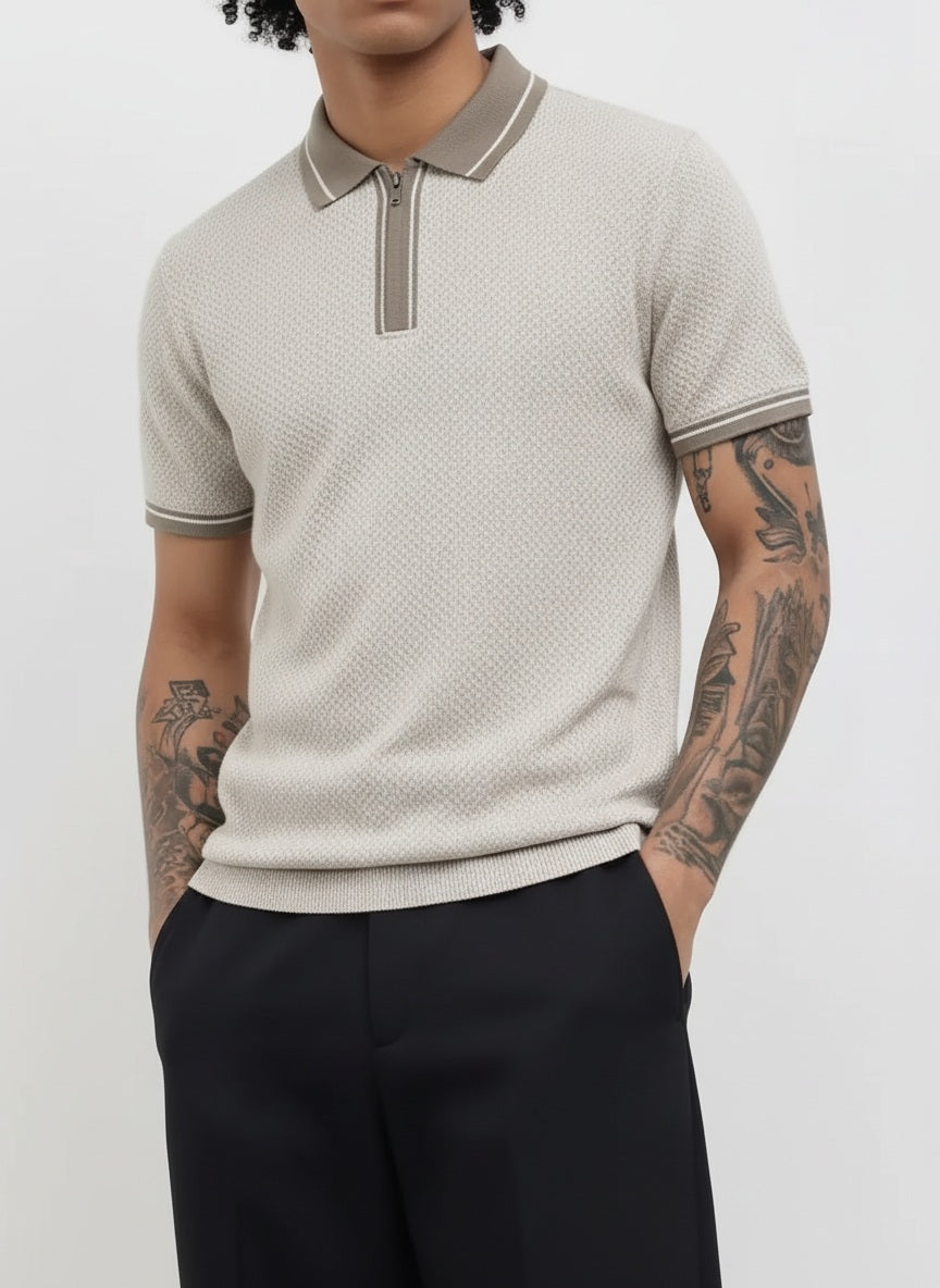 Men Polo Collat Solid T-Shirt