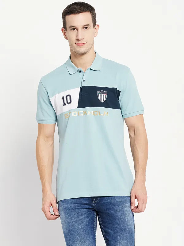 Men Light Teal T-Shirt