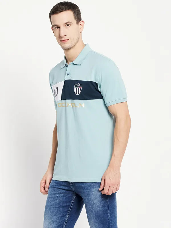 Men Light Teal T-Shirt