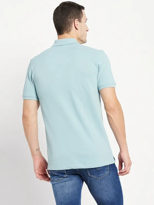 Men Light Teal T-Shirt