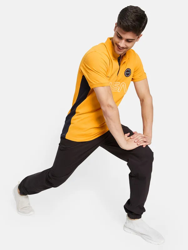 Nasa Chest Print Polo T-Shirt