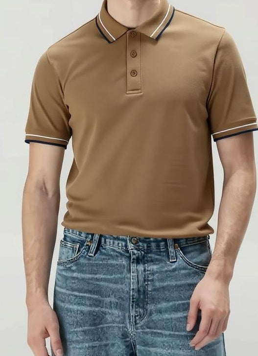 Men Malt Sold Polo Collar T-shirt