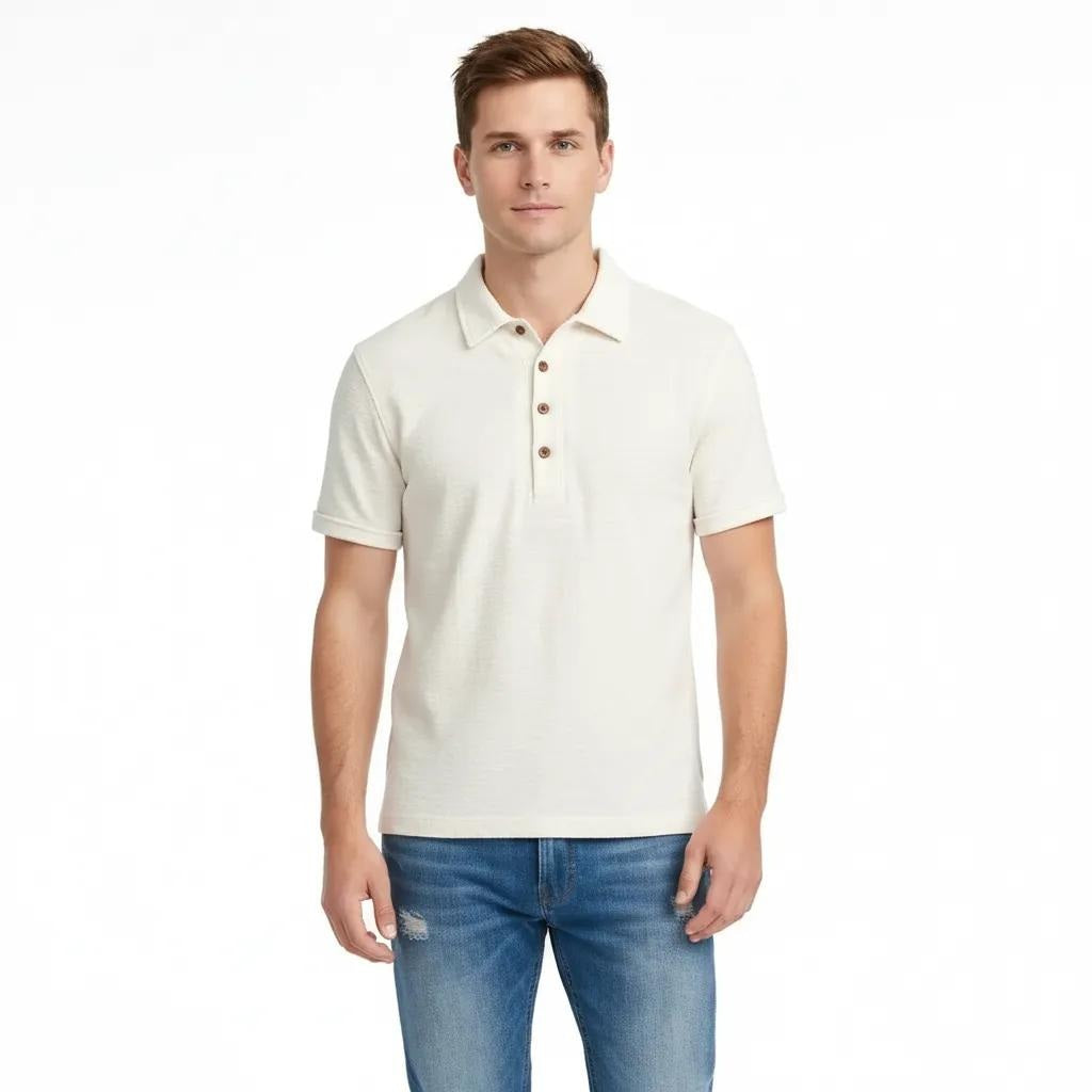 Octave Men Checked Polo Collar T-shirt