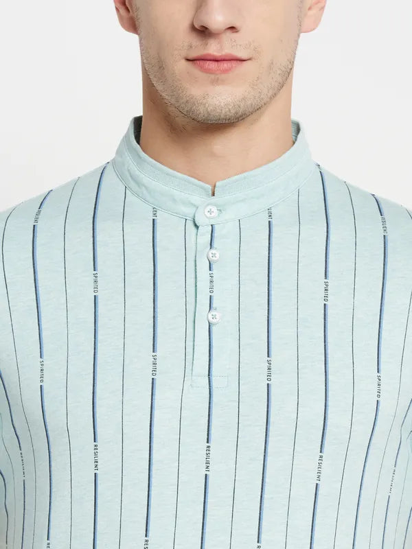 Men Aqua Melange T-Shirt
