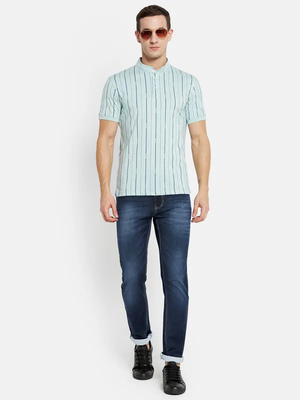 Men Aqua Melange T-Shirt