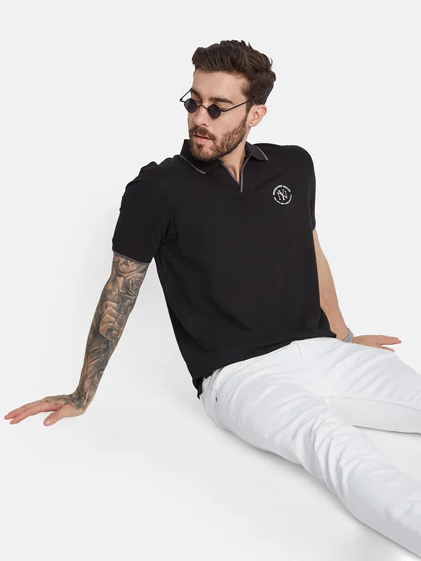 Octave Polo Collar Short Sleeves Regular Fit Cotton T-Shirt