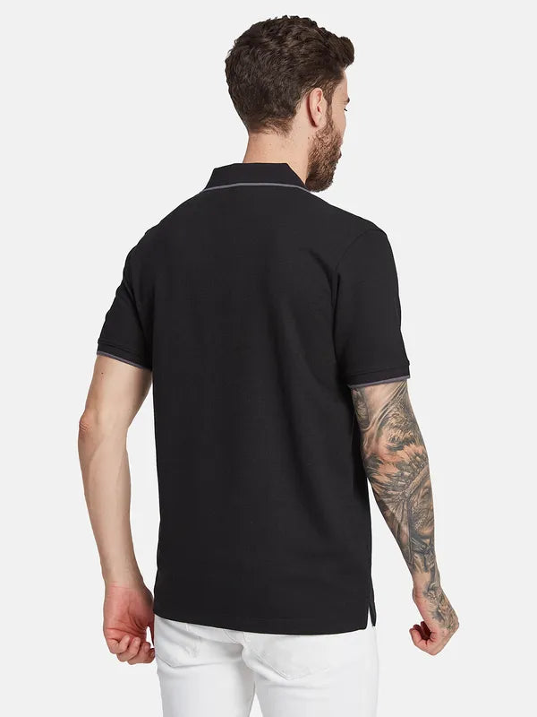 Octave Polo Collar Short Sleeves Regular Fit Cotton T-Shirt