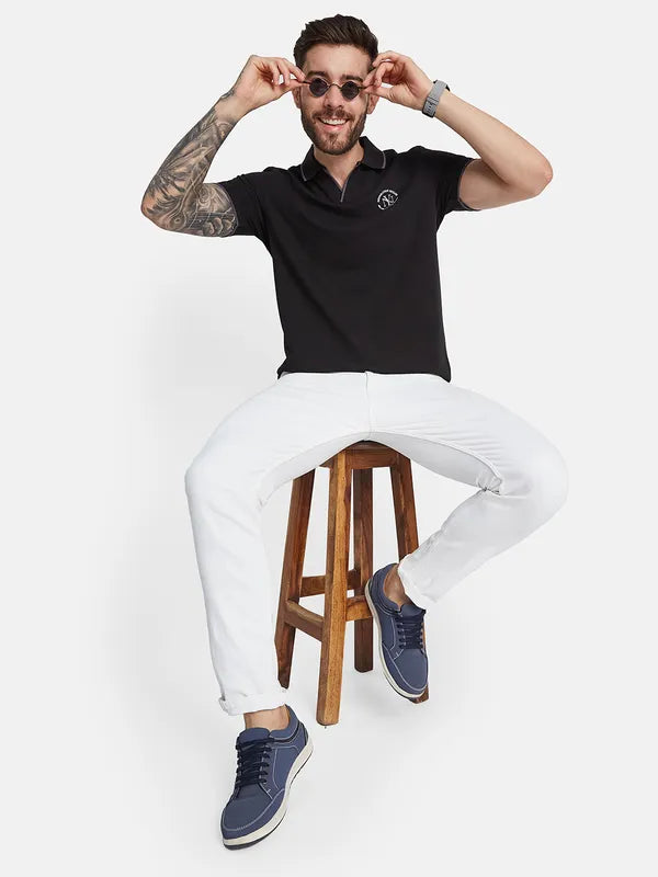 Octave Polo Collar Short Sleeves Regular Fit Cotton T-Shirt