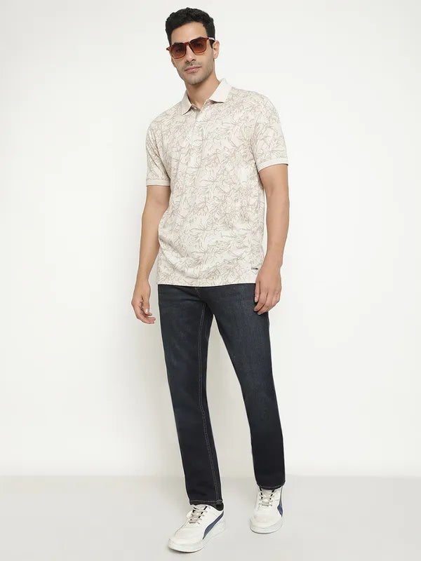 Octave Regular Fit Printed Polo T-Shirt