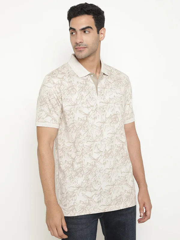 Octave Regular Fit Printed Polo T-Shirt
