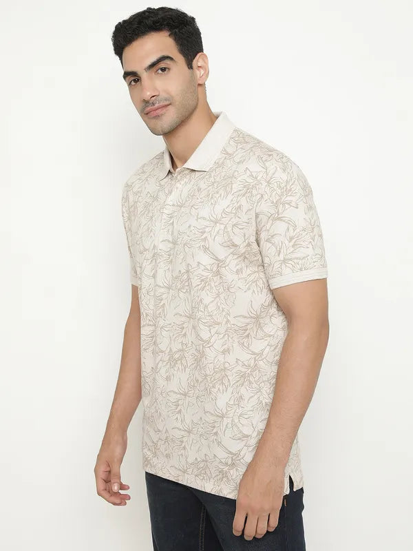Octave Regular Fit Printed Polo T-Shirt