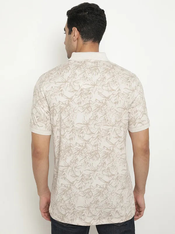 Octave Regular Fit Printed Polo T-Shirt
