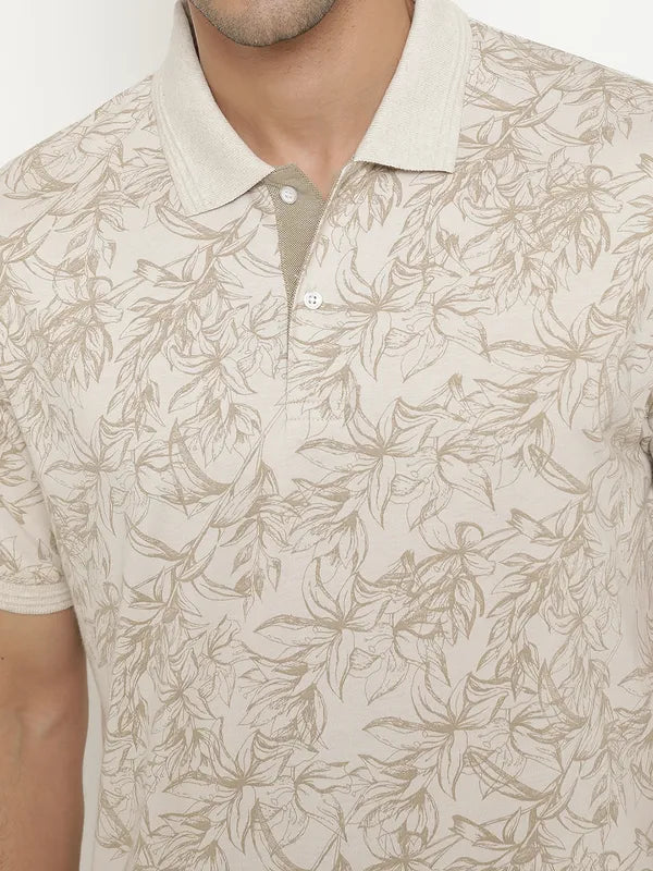 Octave Regular Fit Printed Polo T-Shirt