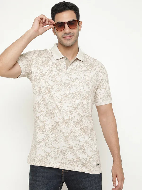 Octave Regular Fit Printed Polo T-Shirt