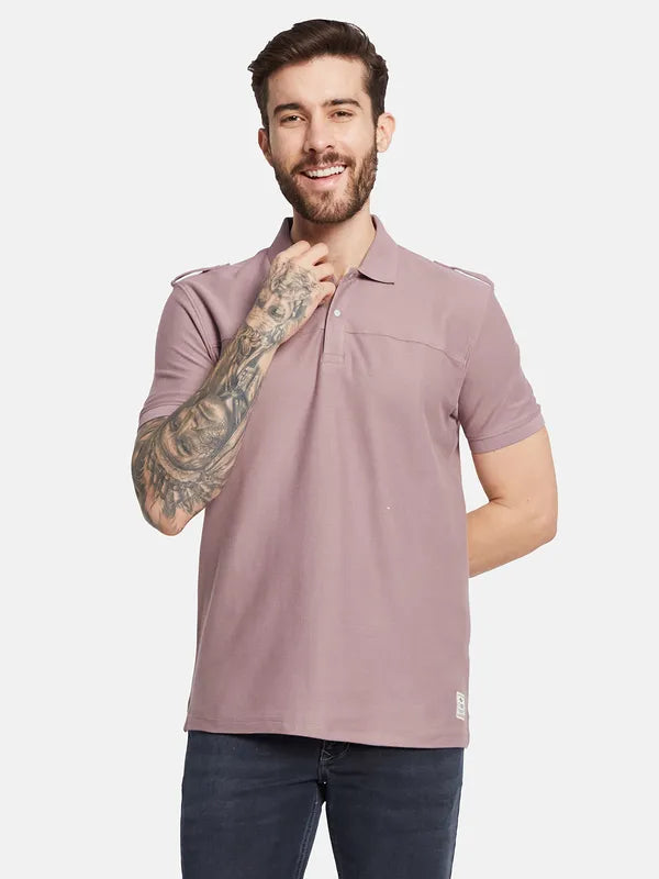 Octave Polo Collar Cotton T-Shirt