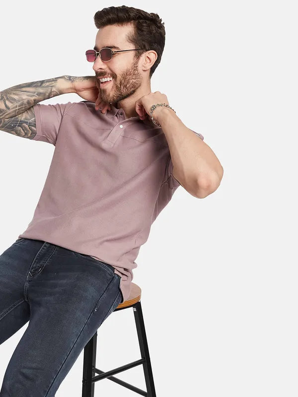 Octave Polo Collar Cotton T-Shirt