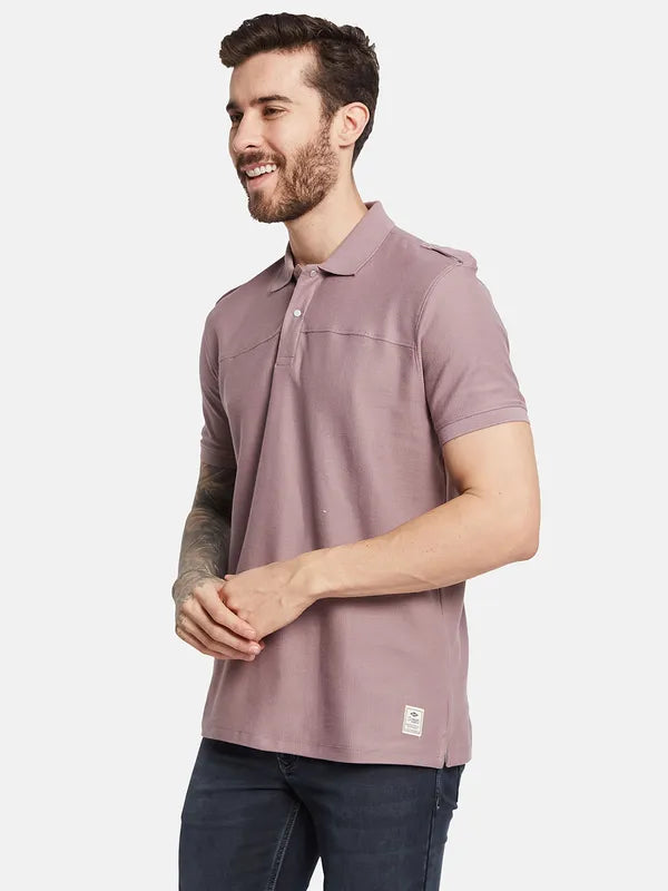 Octave Polo Collar Cotton T-Shirt