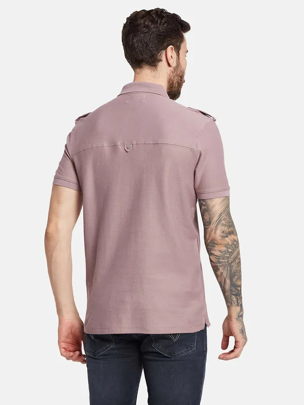 Octave Polo Collar Cotton T-Shirt
