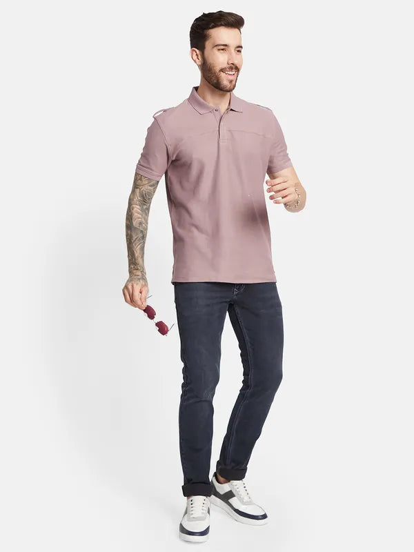 Octave Polo Collar Cotton T-Shirt