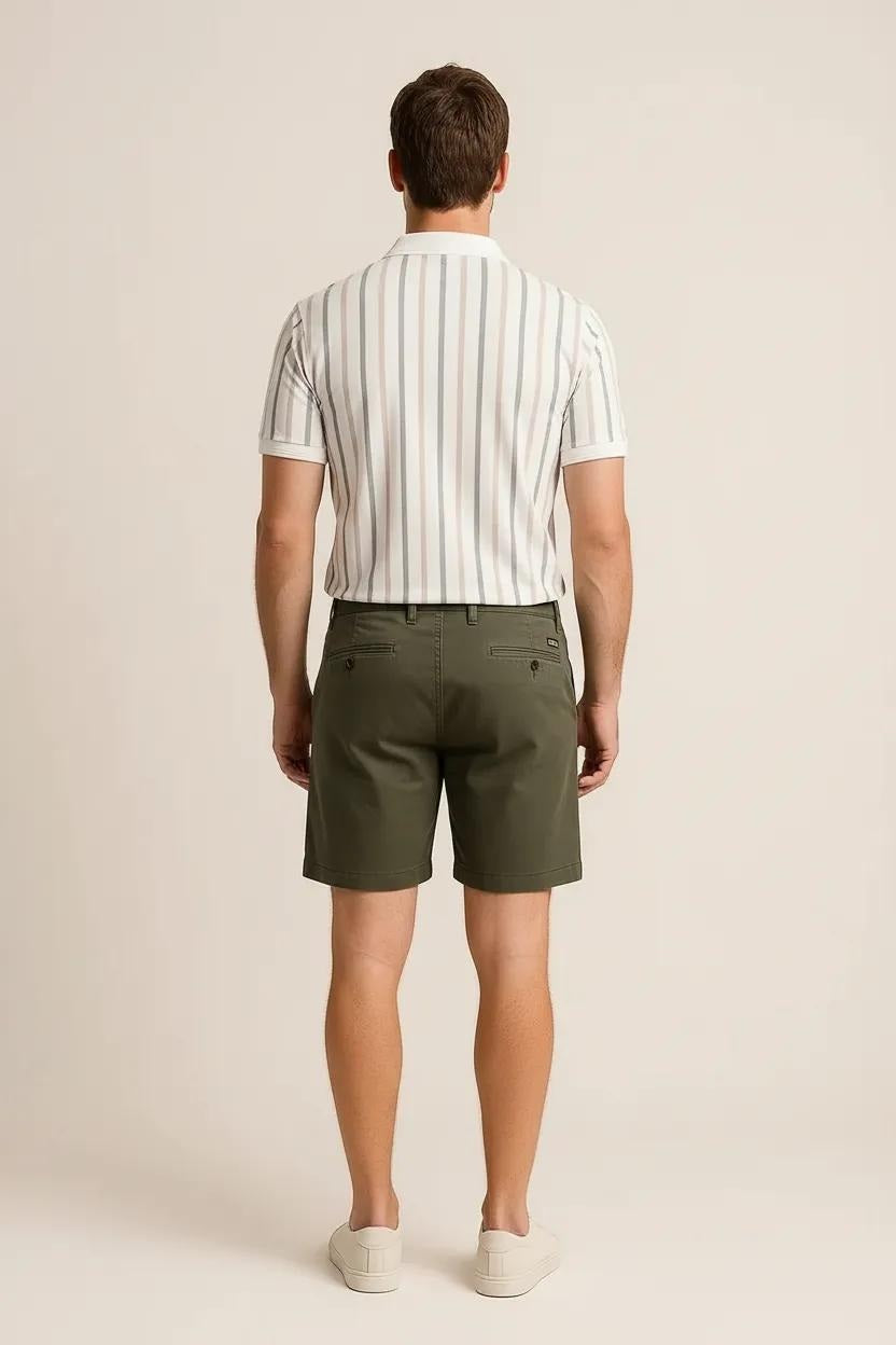 Octave Men Striped Polo Collar T-shirt