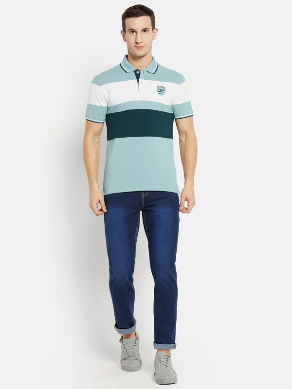 Men Light Teal T-Shirt