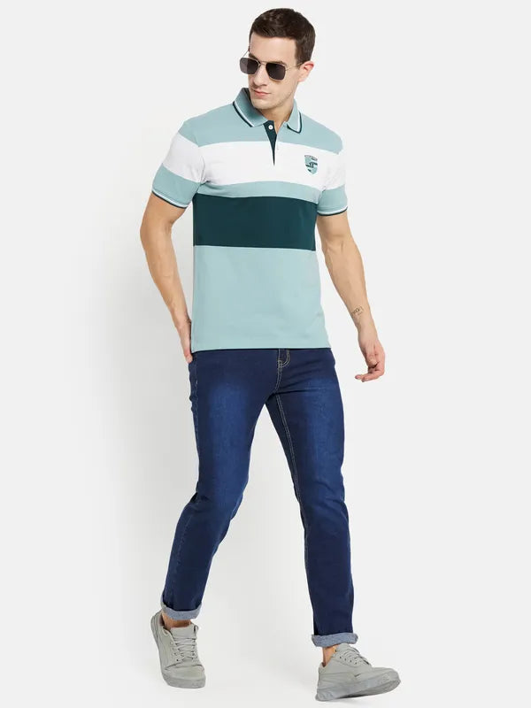 Men Light Teal T-Shirt