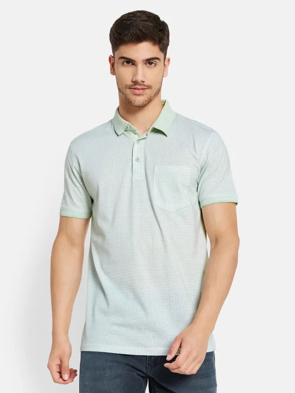 Textured Fabric Polo T-Shirt