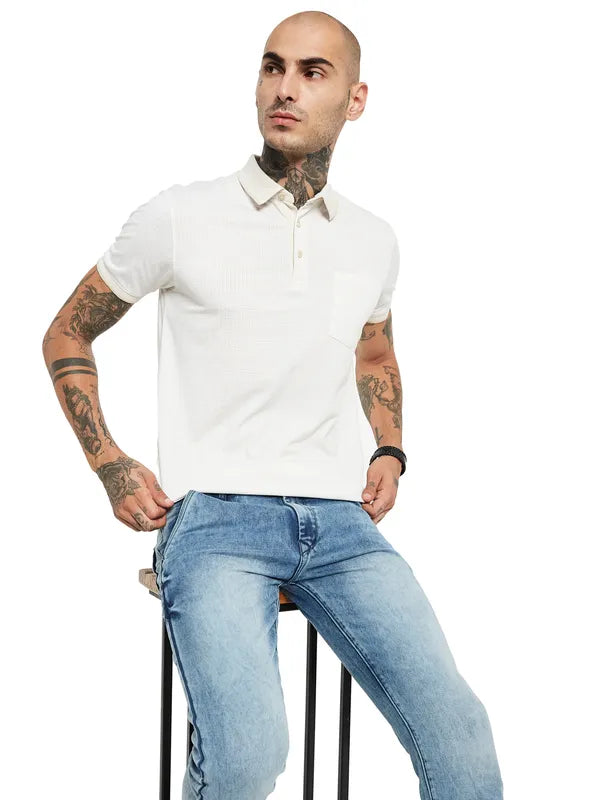 Octave Polo Collar Regular Sleeves Cotton Regular Fit Casaual T-Shirt