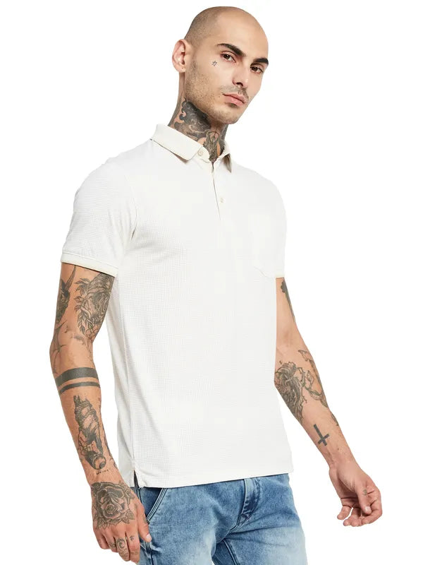 Octave Polo Collar Regular Sleeves Cotton Regular Fit Casaual T-Shirt