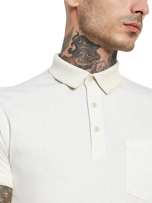 Octave Polo Collar Regular Sleeves Cotton Regular Fit Casaual T-Shirt