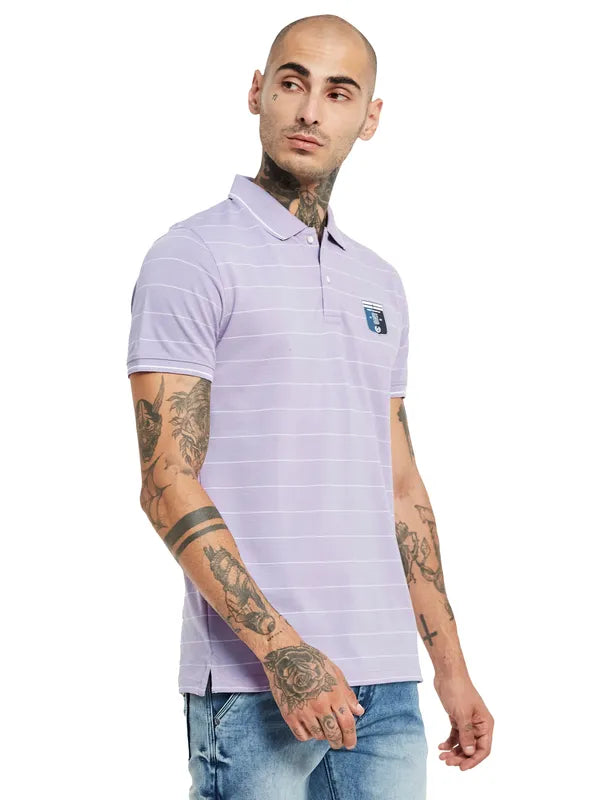 Octave Striped Polo Collar T-Shirt