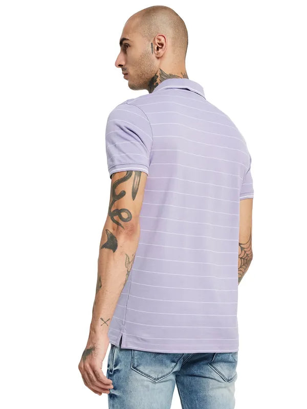 Octave Striped Polo Collar T-Shirt
