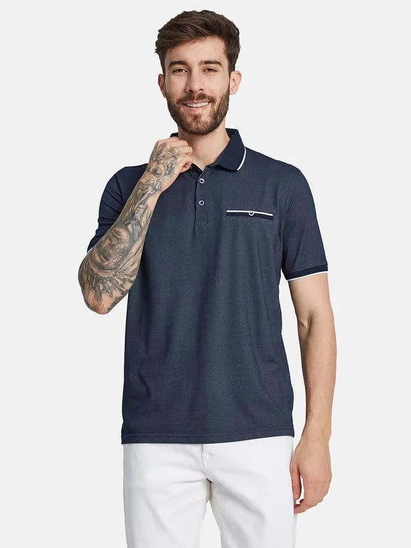 Octave Polo Collar Cotton T-Shirt