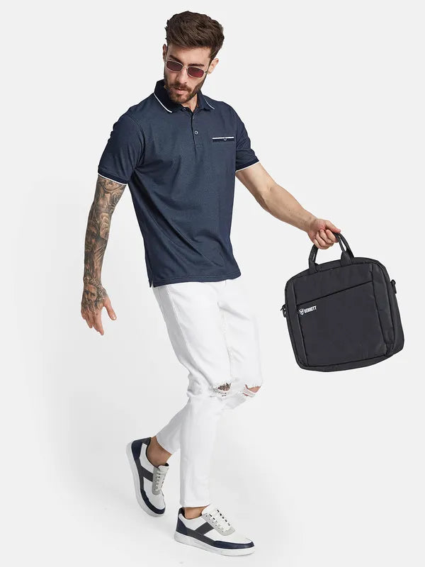 Octave Polo Collar Cotton T-Shirt