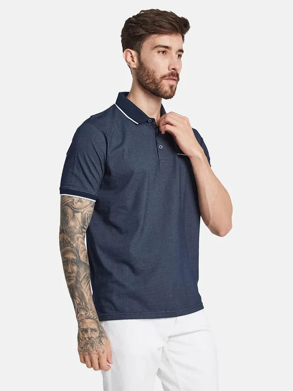 Octave Polo Collar Cotton T-Shirt