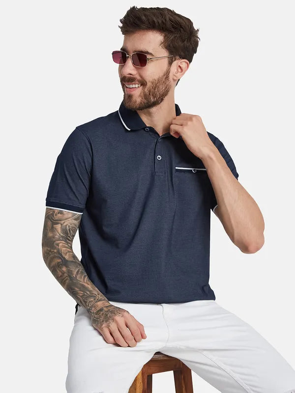 Octave Polo Collar Cotton T-Shirt