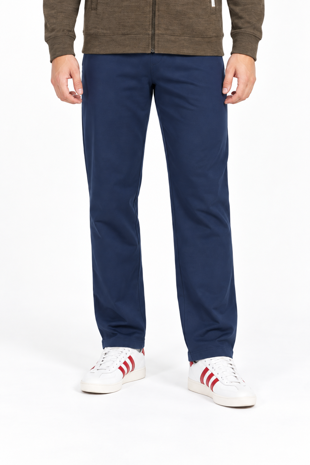 Men’s French Terry Lycra Lower in Navy – Regular Fit Track Pants