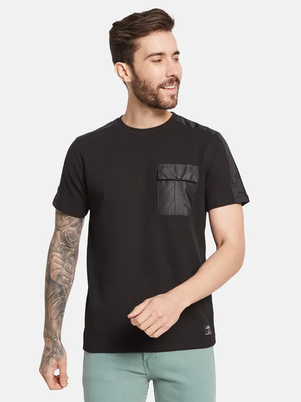 Octave Round Neck Short Sleeves Cotton T-Shirt