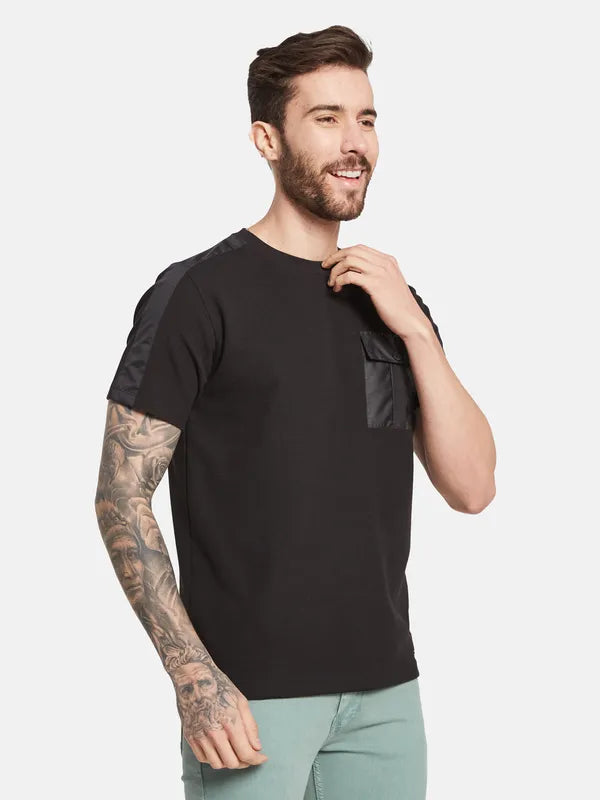 Octave Round Neck Short Sleeves Cotton T-Shirt