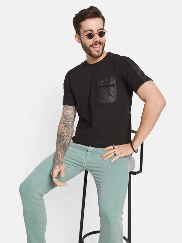Octave Round Neck Short Sleeves Cotton T-Shirt