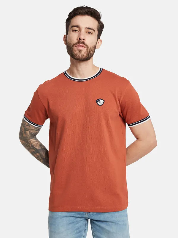 Octave Round Neck Drop-Shoulder Cotton T-Shirt