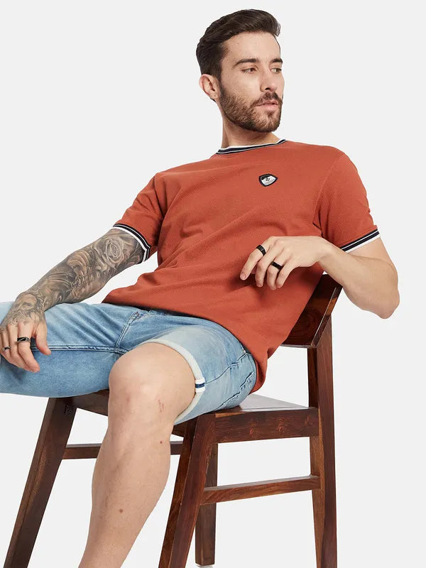 Octave Round Neck Drop-Shoulder Cotton T-Shirt